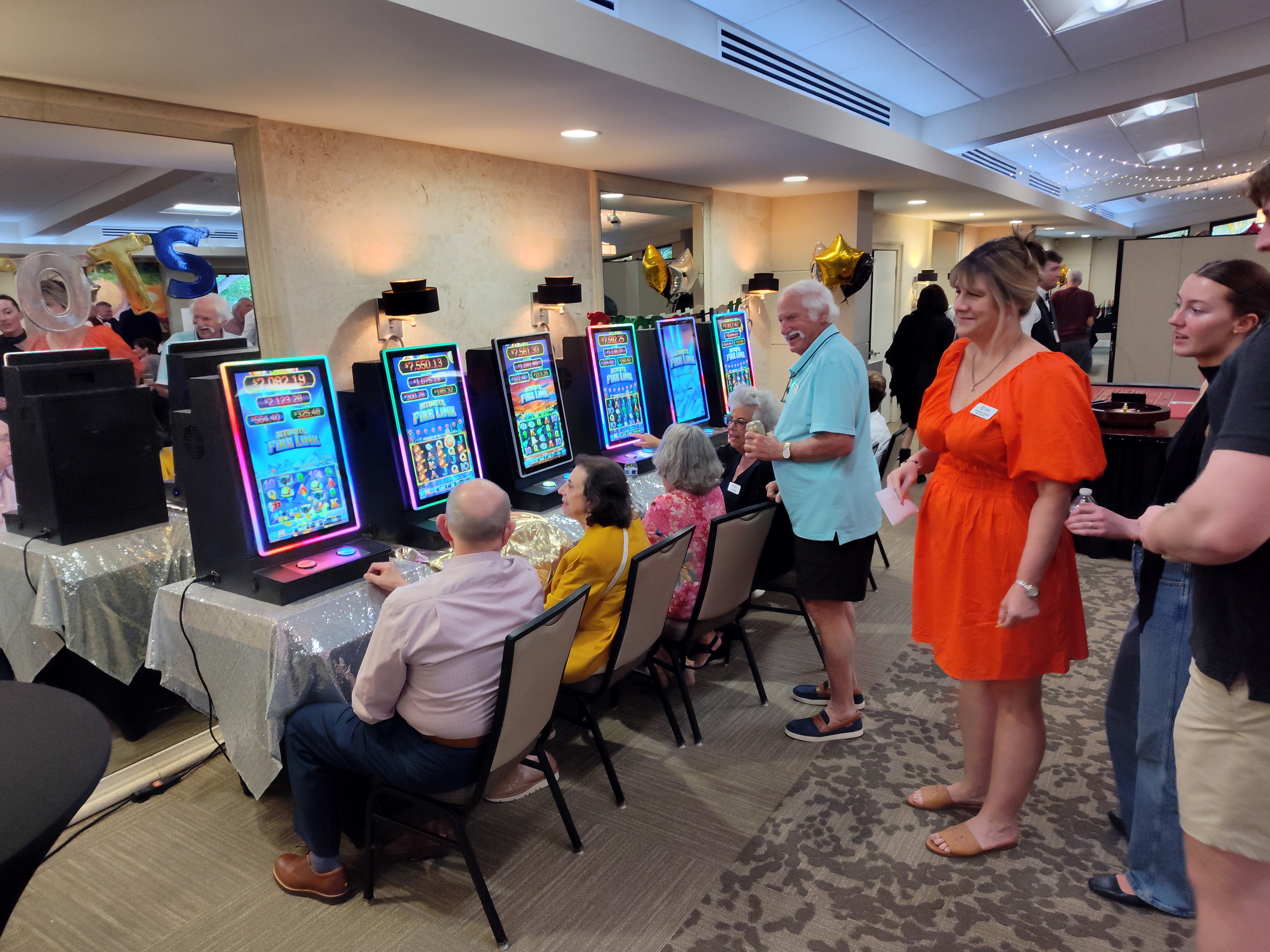 Casino party decorations — slot machines