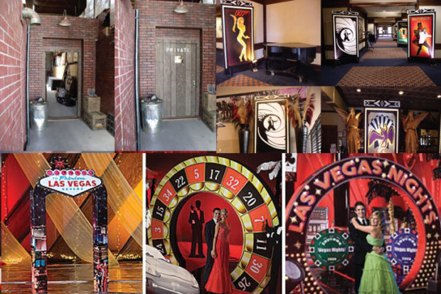 Casino theme party décor ideas — Art Deco, vintage lounge