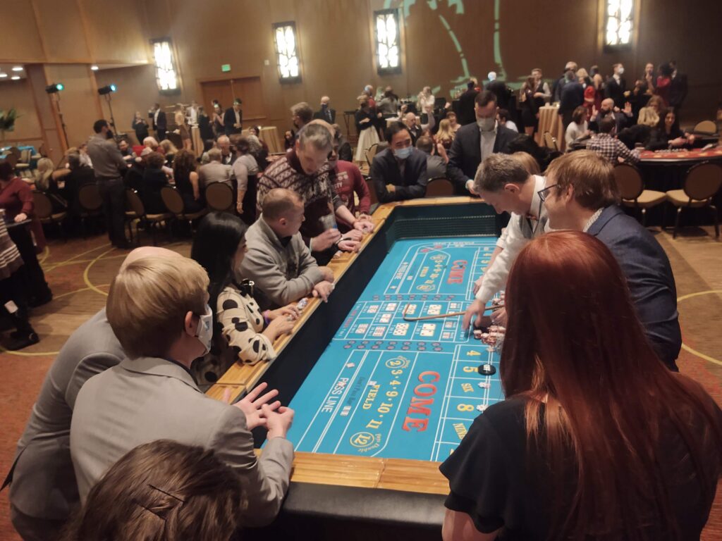Craps tables at casino event